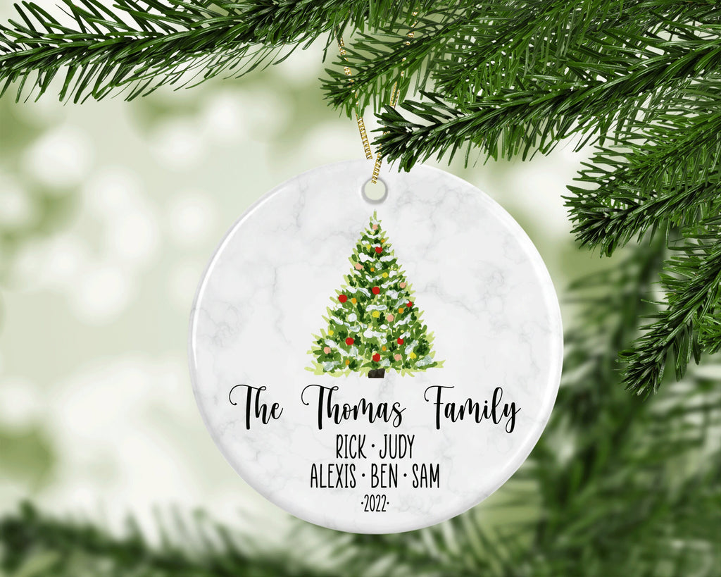 Personalized Family Name Ornament, Christmas Tree 2022 Ornament, Custom Ornament