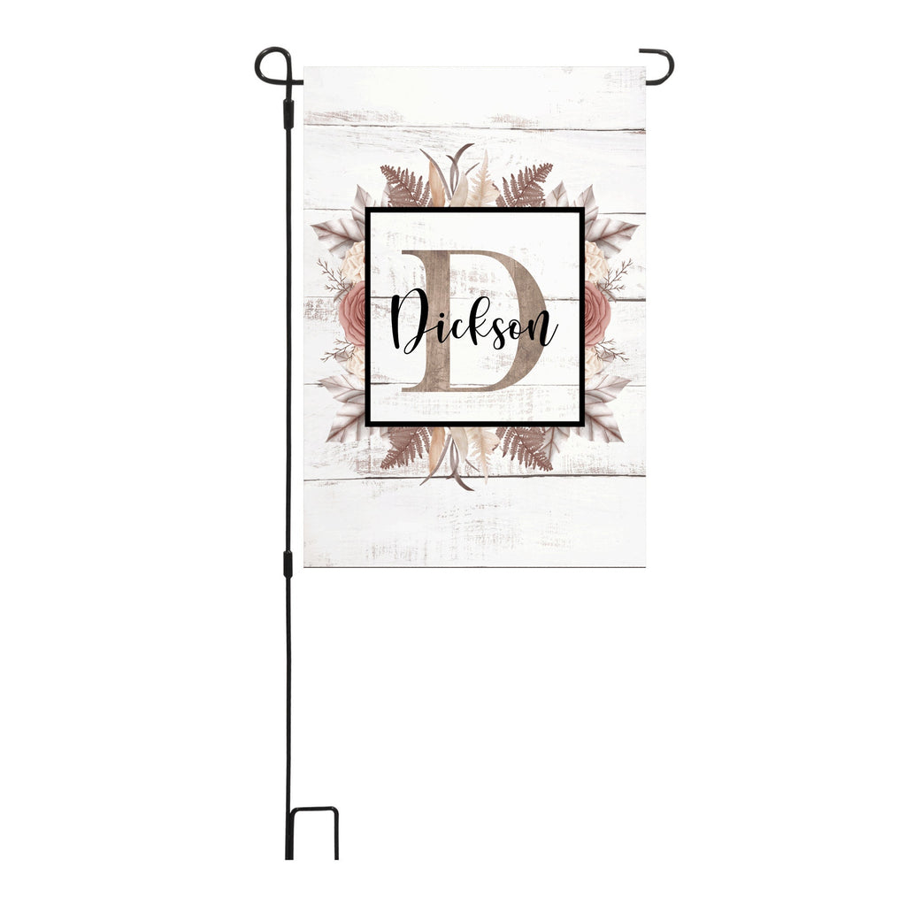Personalized Welcome Garden Flag, Custom Farmhouse Garden Flag, Fall Floral Flag