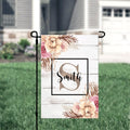 Personalized Fall Rose Garden Flag, Custom Farmhouse Garden Flag, Welcome Floral Flag