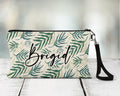 Palm Zippered Pouch, Personalized Makeup Bag, Travel Accessory Bag, Custom Bachelorette Travel Bag