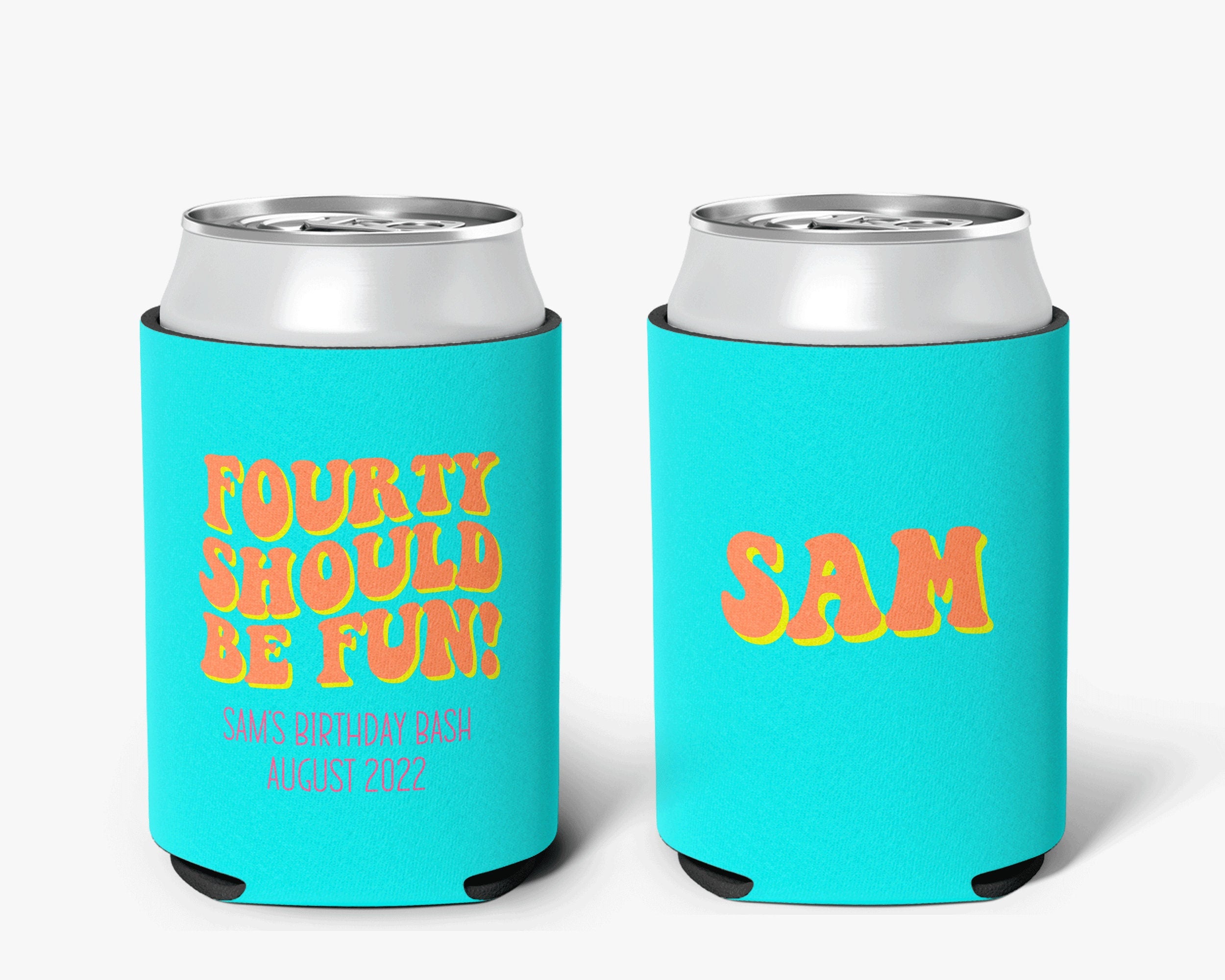 Birthday Can Cooler Thirty Should be Fun Party Huggers Thirty Forty Fifty Birthday Can Cooler Sleeve