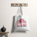 Let's Go Girls Tote Bag, Bridesmaid Totes Gift, White Canvas Tote, Girls Weekend Tote