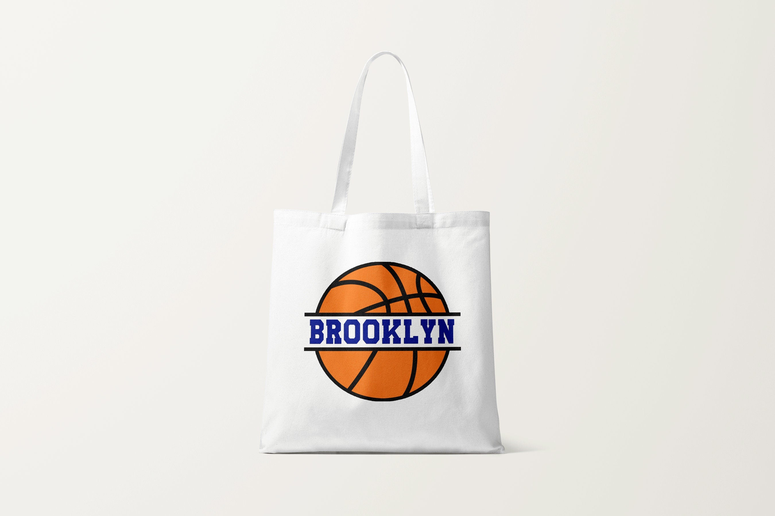 Basketball Personalized Team Tote Bag, Basketball Totes Gift, White Canvas Tote, Personalized Custom Tote