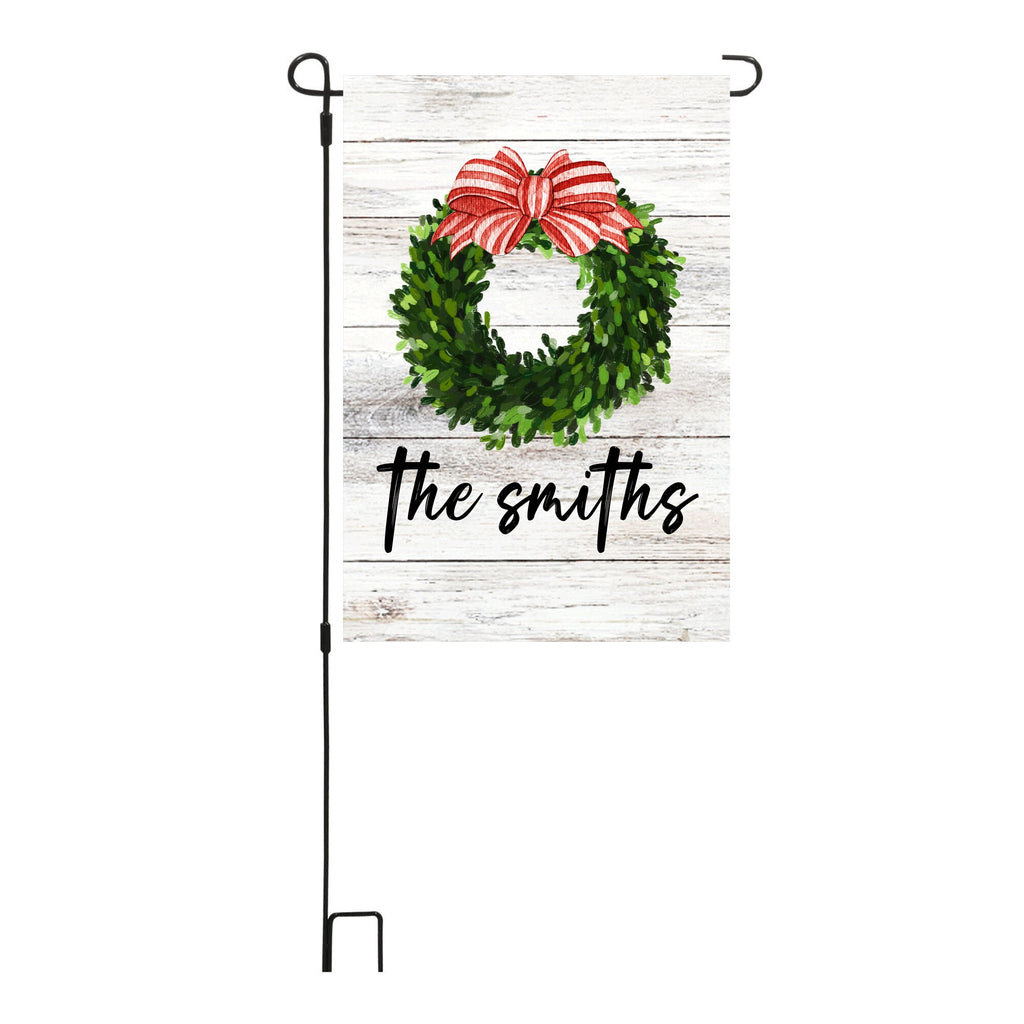 Christmas Personalized Garden Flag, Christmas Wreath Flag, Christmas Farmhouse, Welcome Christmas Garden Flag, Merry Christmas Flag