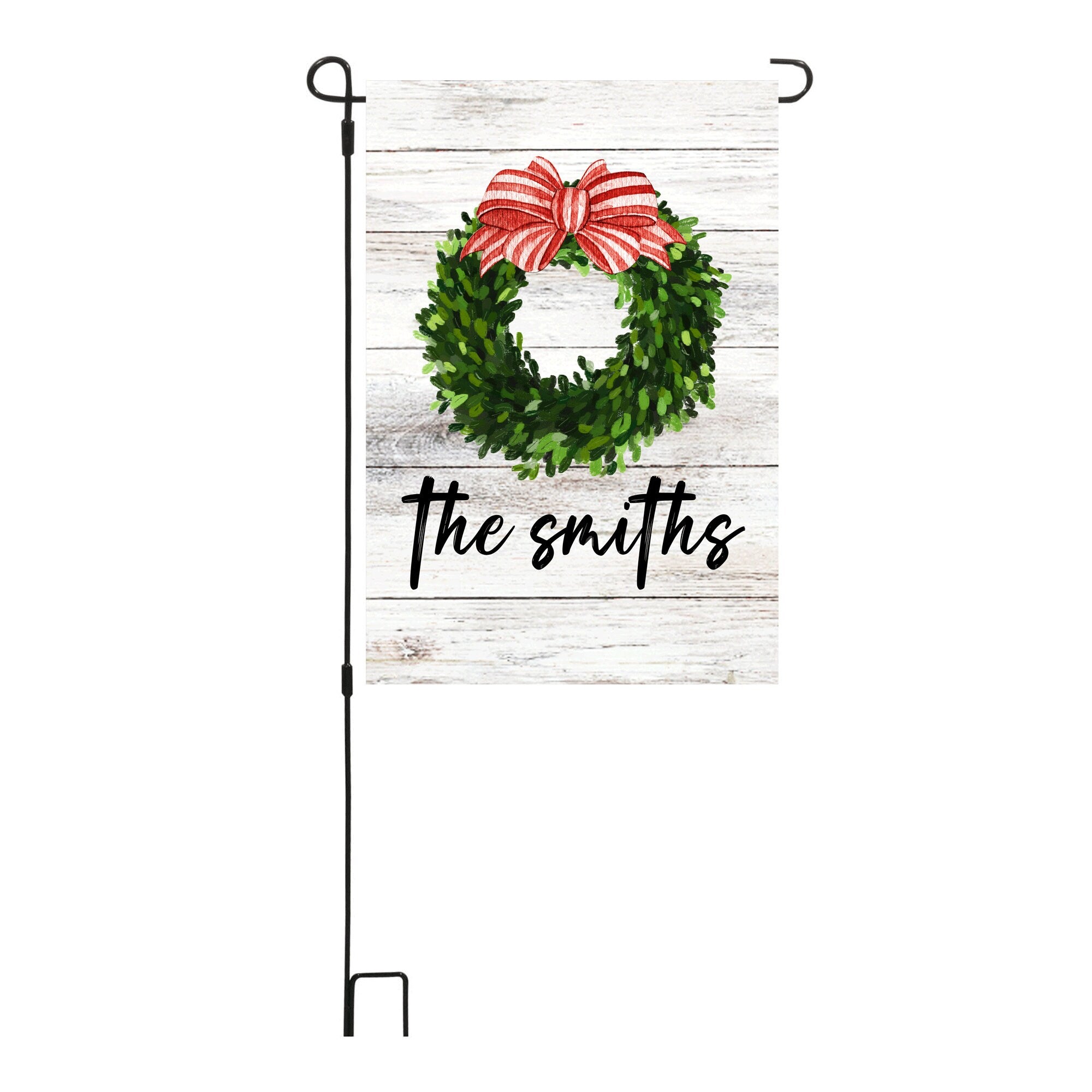 Christmas Personalized Garden Flag, Christmas Wreath Flag, Christmas Farmhouse, Welcome Christmas Garden Flag, Merry Christmas Flag