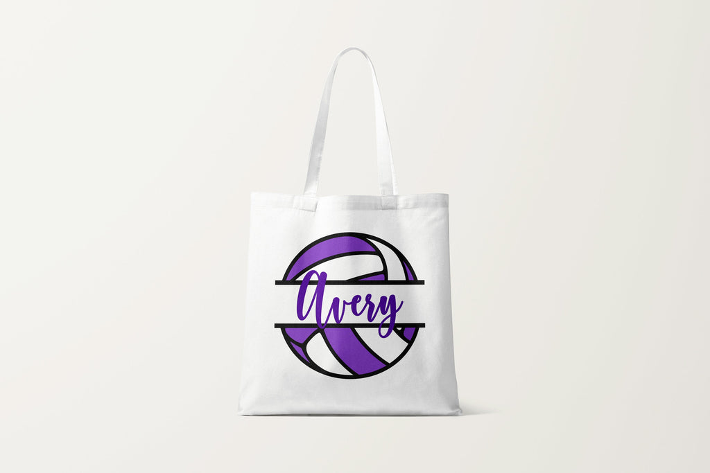 Volleyball Personalized Team Tote Bag, Volleyball Totes Gift, White Canvas Tote, Personalized Custom Tote