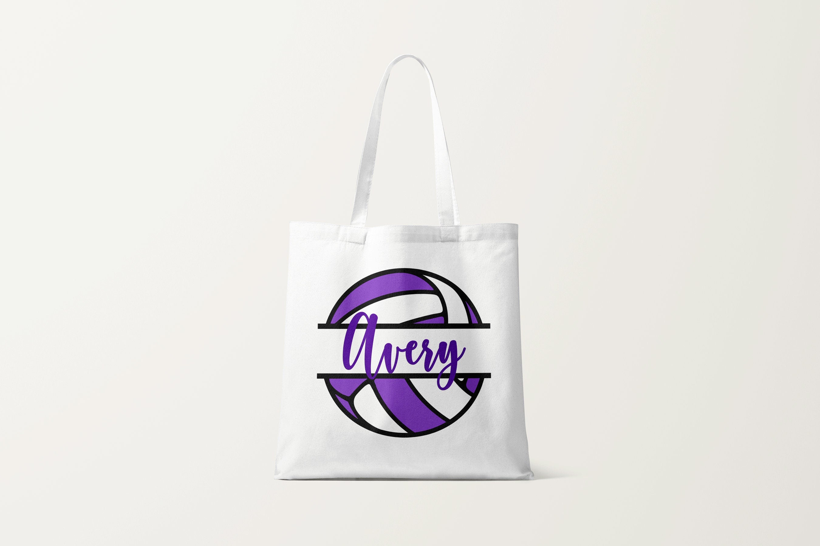 Volleyball Personalized Team Tote Bag, Volleyball Totes Gift, White Canvas Tote, Personalized Custom Tote