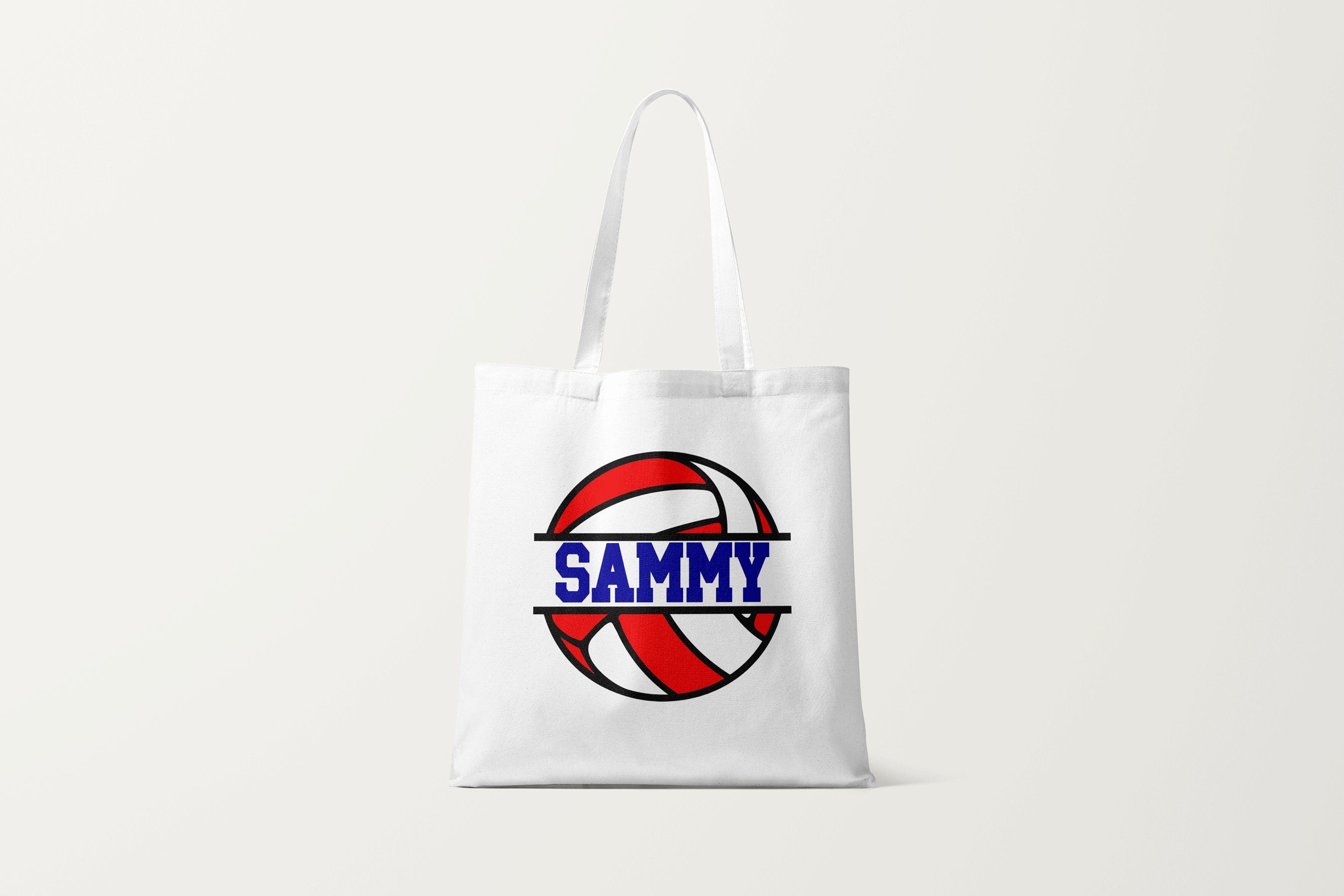 Volleyball Personalized Team Tote Bag, Volleyball Totes Gift, White Canvas Tote, Personalized Custom Tote