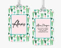 Personalized Luggage Tag, Cactus Luggage Tag, Vacation Bag Tag, Custom Luggage Tags, Girls Trip Bag Tag