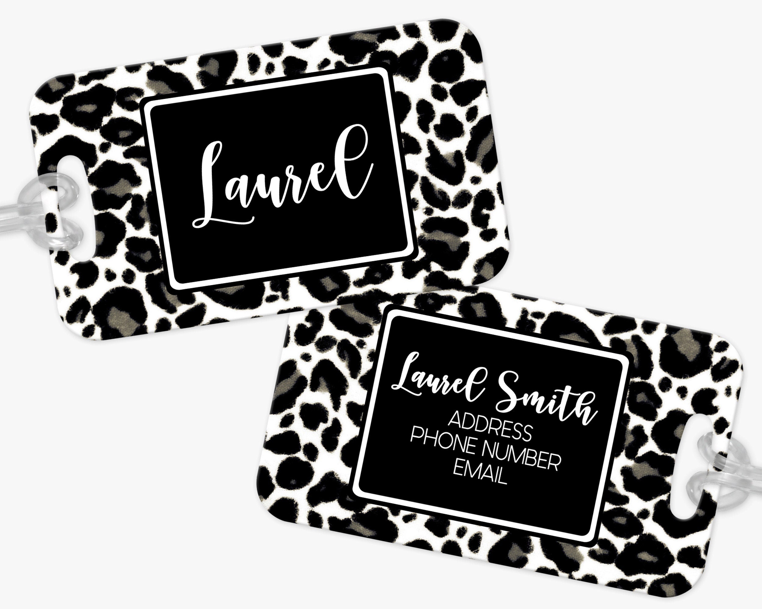 Personalized Luggage Tag, Animal Print Luggage Tag, Vacation Bag Tag, Custom Luggage Tags, Girls Trip Bag Tag