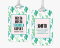 Personalized Luggage Tag, Fiesta Cactus Luggage Tag, Vacation Bag Tag, Custom Luggage Tags, Girls Trip Bag Tag