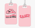 Personalized Luggage Tag, Let's Go Girls, Luggage Tag, Vacation Bag Tag, Custom Luggage Tags, Girls Trip Bag Tag