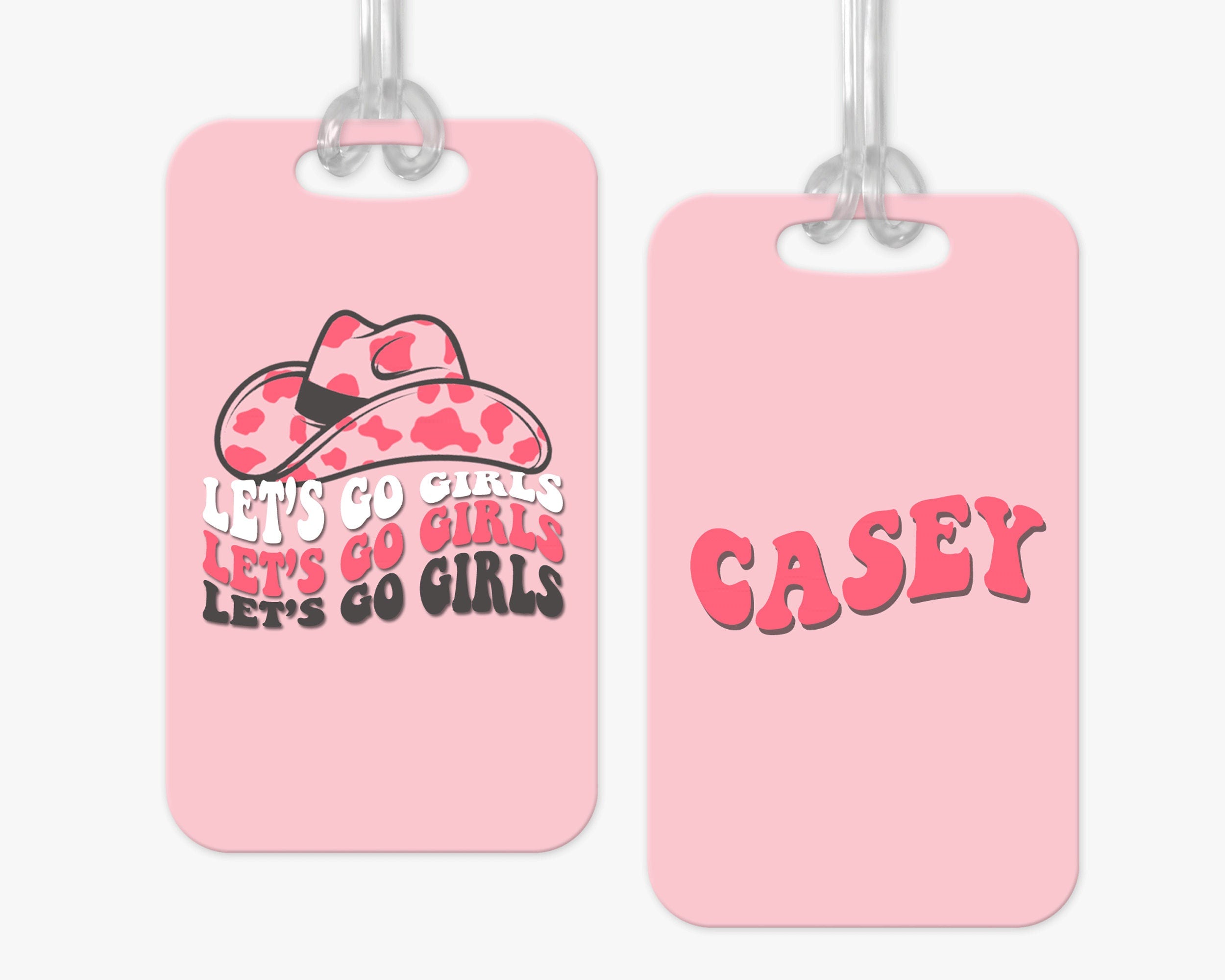 Personalized Luggage Tag, Let's Go Girls, Luggage Tag, Vacation Bag Tag, Custom Luggage Tags, Girls Trip Bag Tag