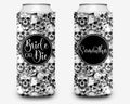 Bachelorette Party Can Cooler Bride or Die Theme Skeleton Bridal Party Theme Personalized Can Cooler Sleeve