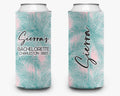 Tropical Palm Event Can Cooler Beach Bachelorette Party Huggers Personalized Can Cooler Sleeve