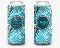 Tropical Palm Girls Weekend Can Cooler Beach Event Bachelorette Party Huggers Personalized Can Cooler Sleeve