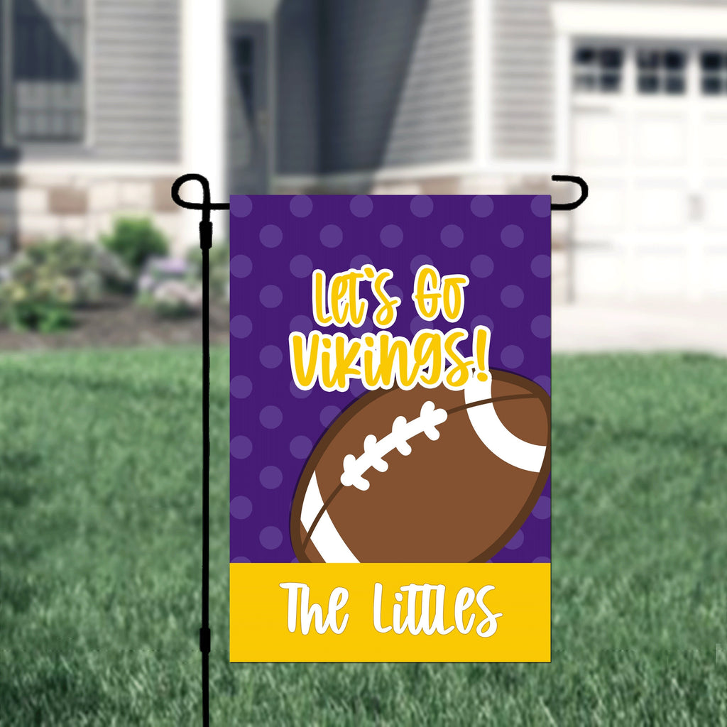 Football Polka Dot Personalized Team Garden Flag Custom Football Flag Garden Flag