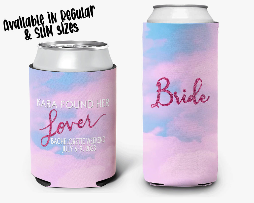 Bachelorette Party Can Cooler Lover Theme Bridal Party Theme Personalized Can Cooler Sleeve