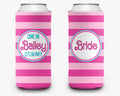 Bachelorette Party Can Cooler Barbie Pink Theme Bridal Party Theme Personalized Can Cooler Sleeve