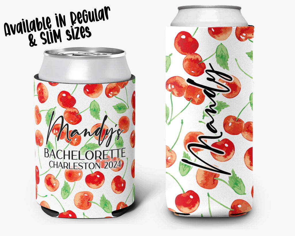 Cherry Event Can Cooler Party Huggers Personalized Can Cooler Sleeve