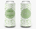 Coastal Floral Theme Event Can Cooler Personalized Coastal Grandmother Bridal Can Cooler Sleeve