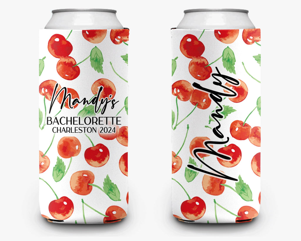 Cherry Event Can Cooler Party Huggers Personalized Can Cooler Sleeve