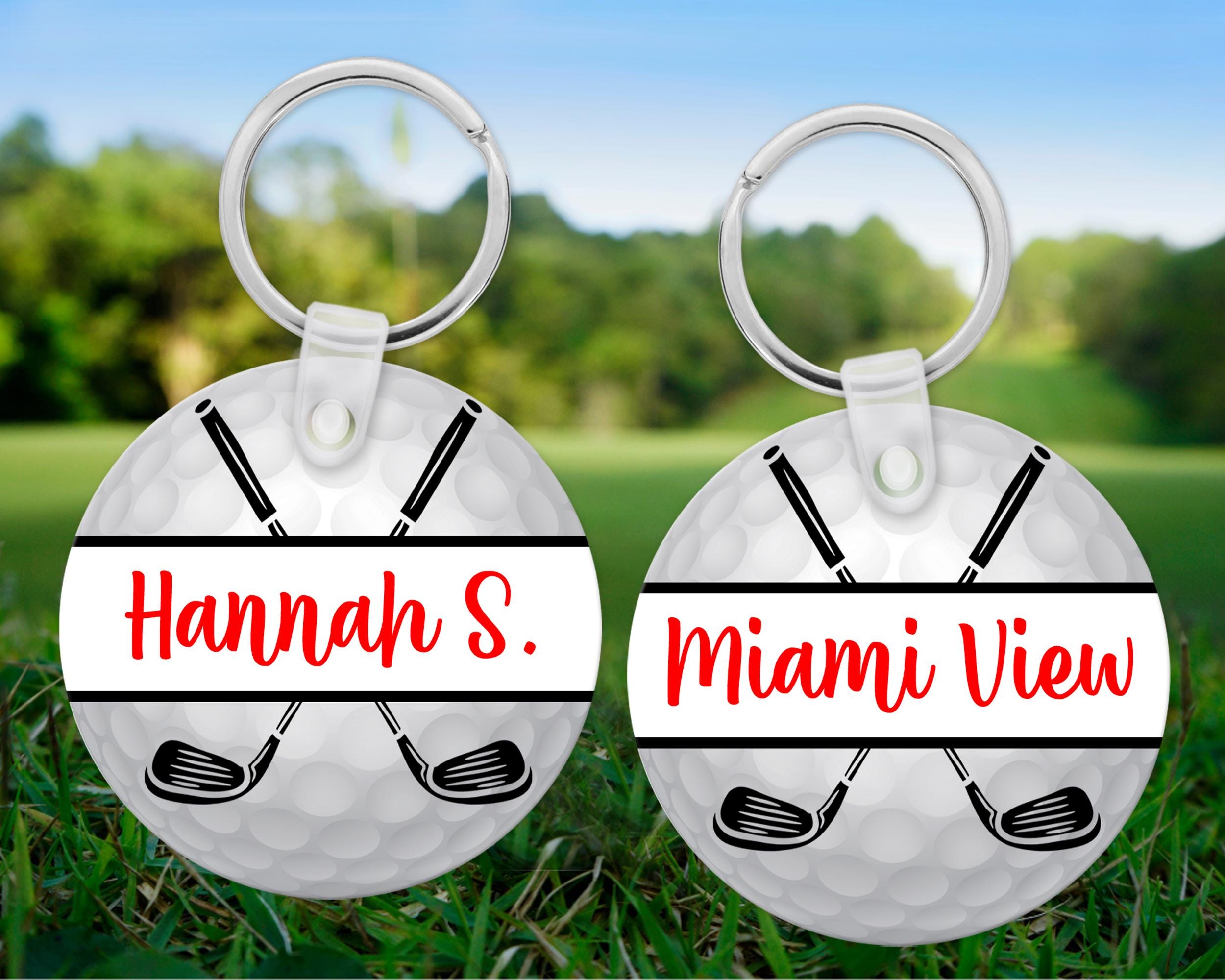 Golf Name Bag Tag | Personalized Team Golf Keychain | Golf Luggage Tag | Sports Bag Tag