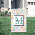 Personalized Easter Egg Theme Garden Flag, Custom Spring Easter Garden Flag
