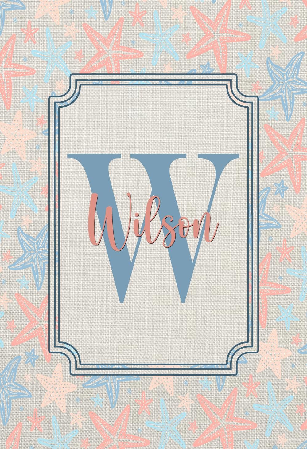 Personalized Welcome Garden Flag Coral Sea Floral, Custom Coastal Garden Flag