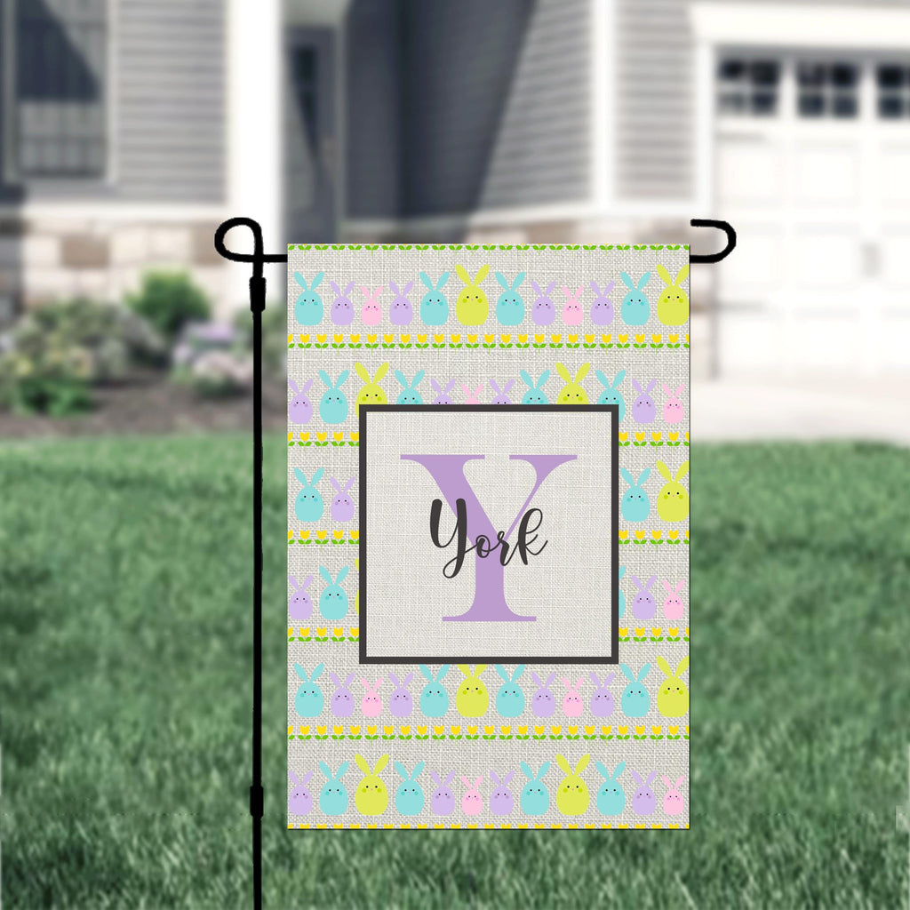 Personalized Easter Theme Garden Flag, Custom Spring Easter Garden Flag