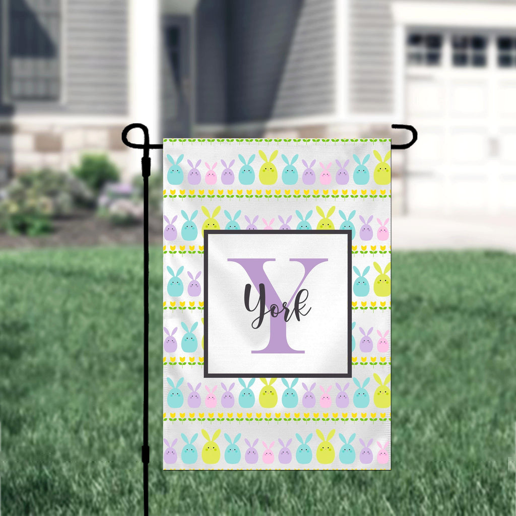 Personalized Easter Theme Garden Flag, Custom Spring Easter Garden Flag