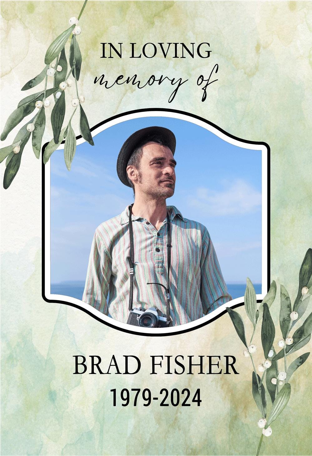 Personalized Photo Memorial Green Floral Cemetery Flag, Custom Memorial Garden Flag, In Memory Decoration, Cemetery Decoration