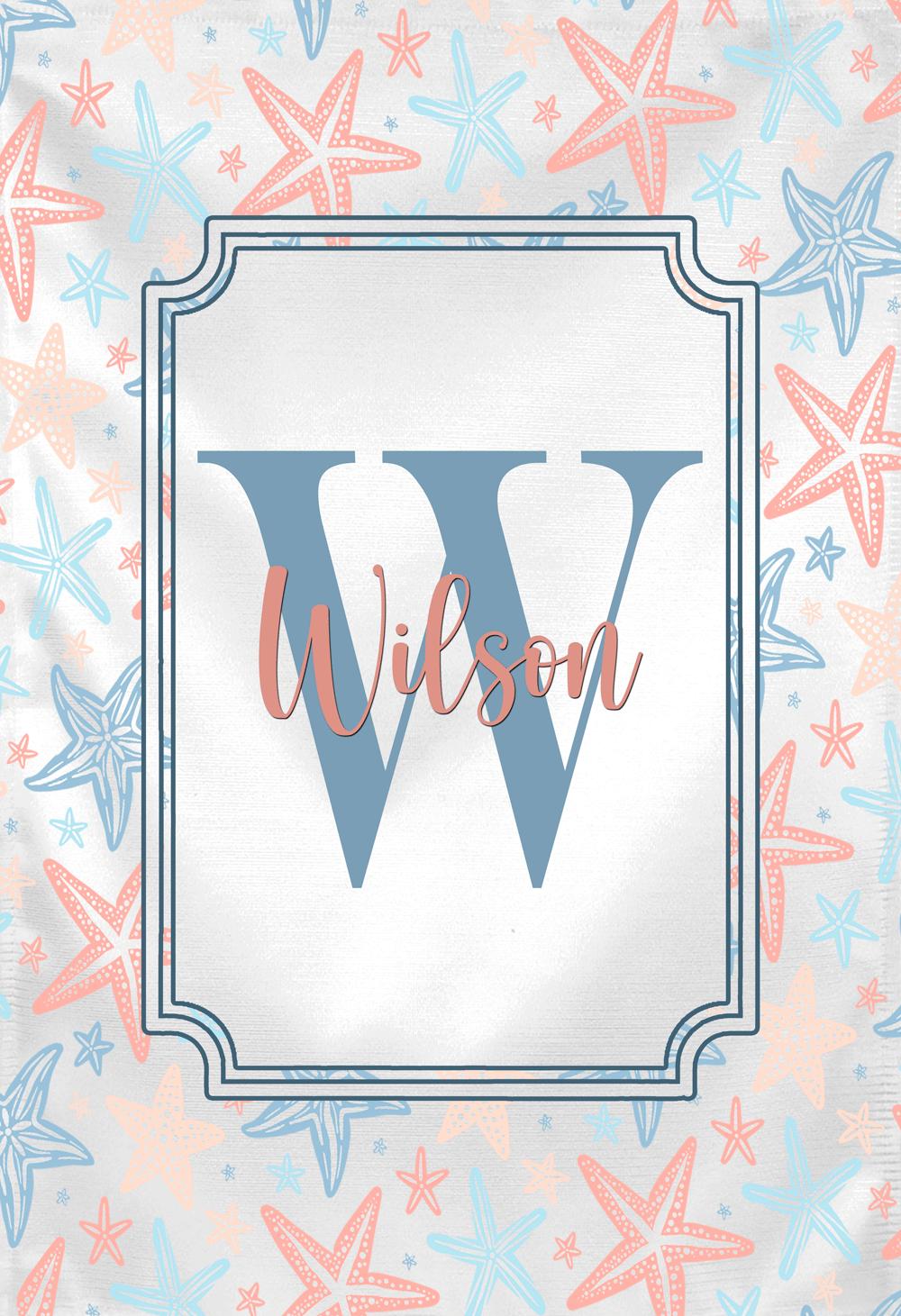 Personalized Welcome Garden Flag Coral Sea Floral, Custom Coastal Garden Flag