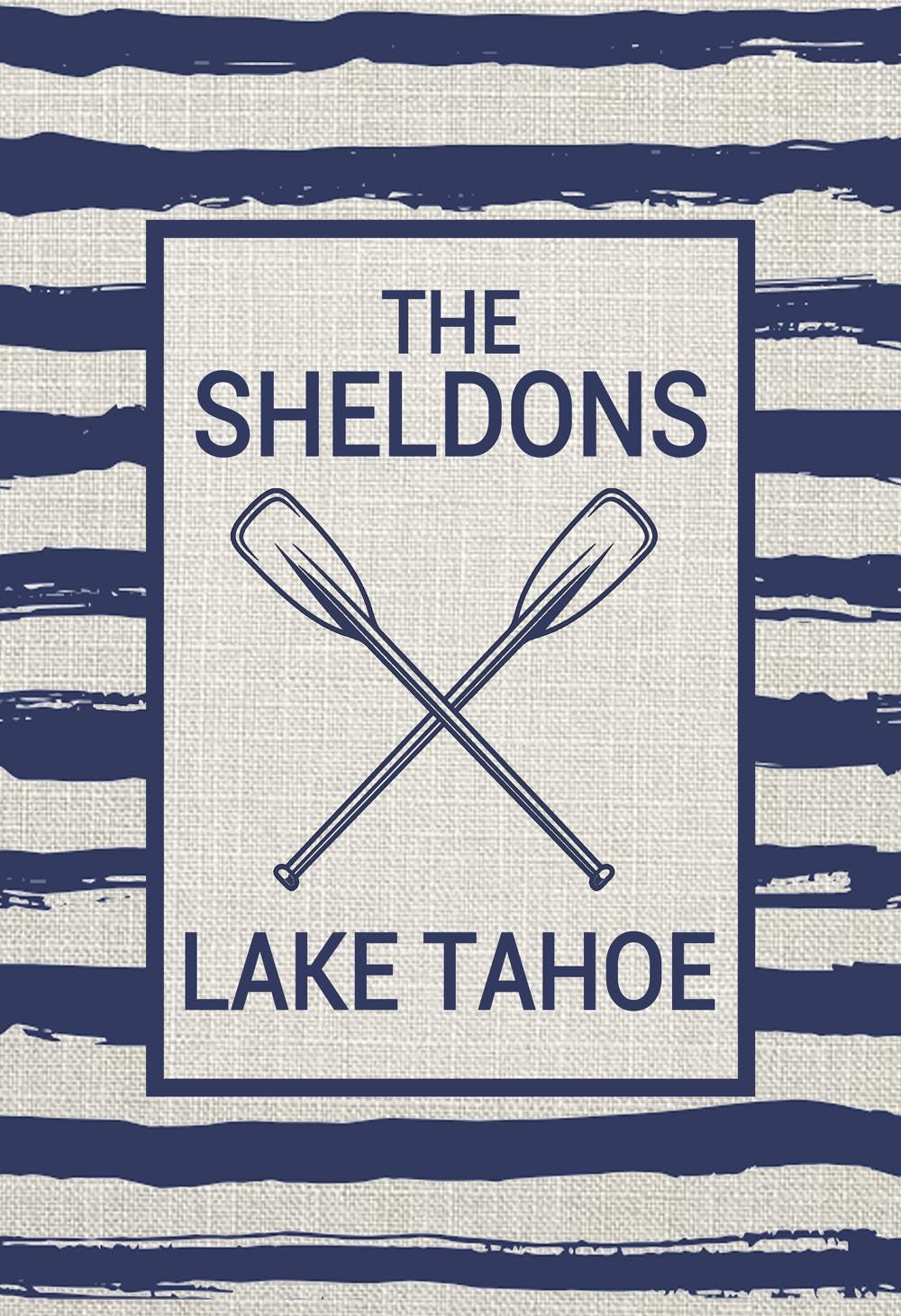 Personalized Welcome Nautical Garden Flag, Coastal Garden Flag, Custom Lake House Anchor Garden Flag