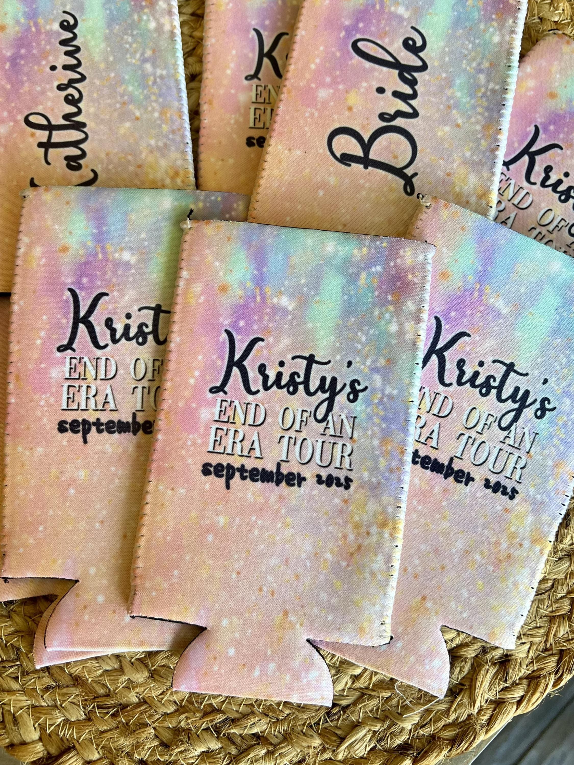 Era Tour Lover Theme Can Cooler | Bachelorette Party Favor | Bridal Party Gift | Personalized Can Cooler Sleeve